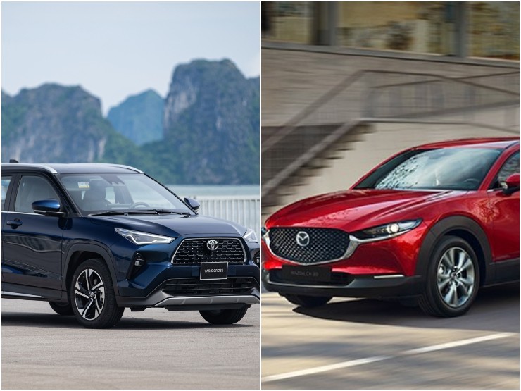 Đánh giá so sánh Toyota Yaris Cross và Mazda CX-30