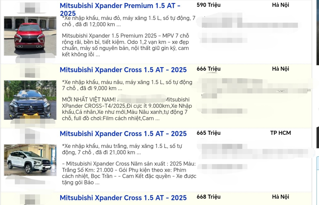 Mitsubishi Xpander 2025 chuẩn bị ra mắt tại Việt Nam, vậy thị trường xe cũ biến động thế nào?